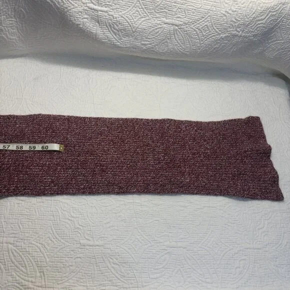 Abercrombie & Fitch Marled Burgundy Wool Blend Winter Scarf - Picture 6 of 7